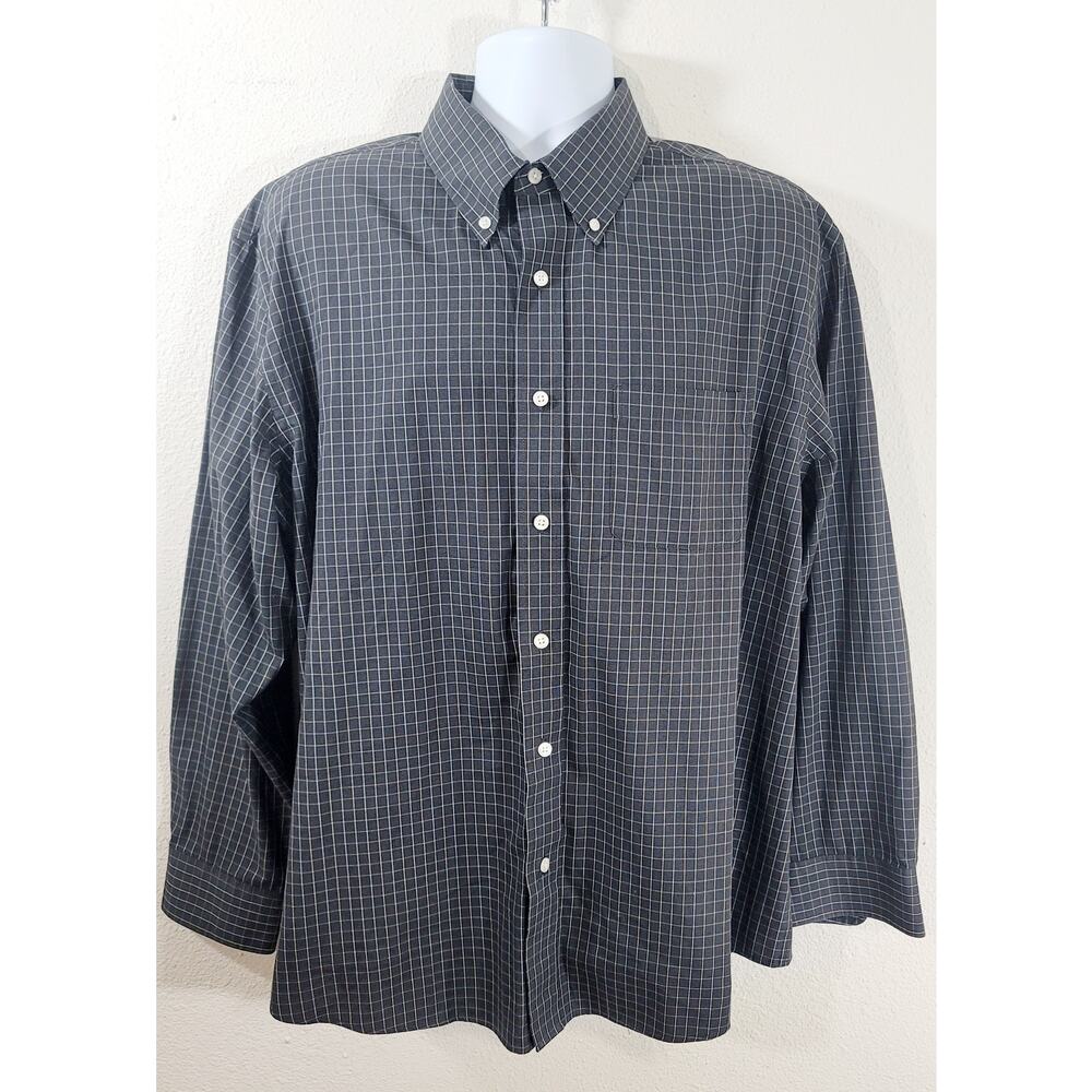 Arrow Gray Check Button Down Collar Button Up Shi… - image 1